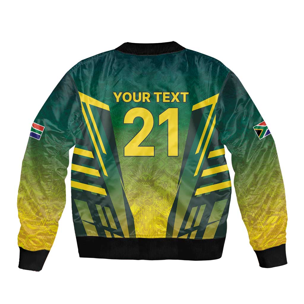 Custom South Africa Cricket Spirit 2026 Bomber Jacket World T20 Edition - African Pride