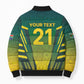 Custom South Africa Cricket Spirit 2026 Bomber Puffer Jacket World T20 Edition