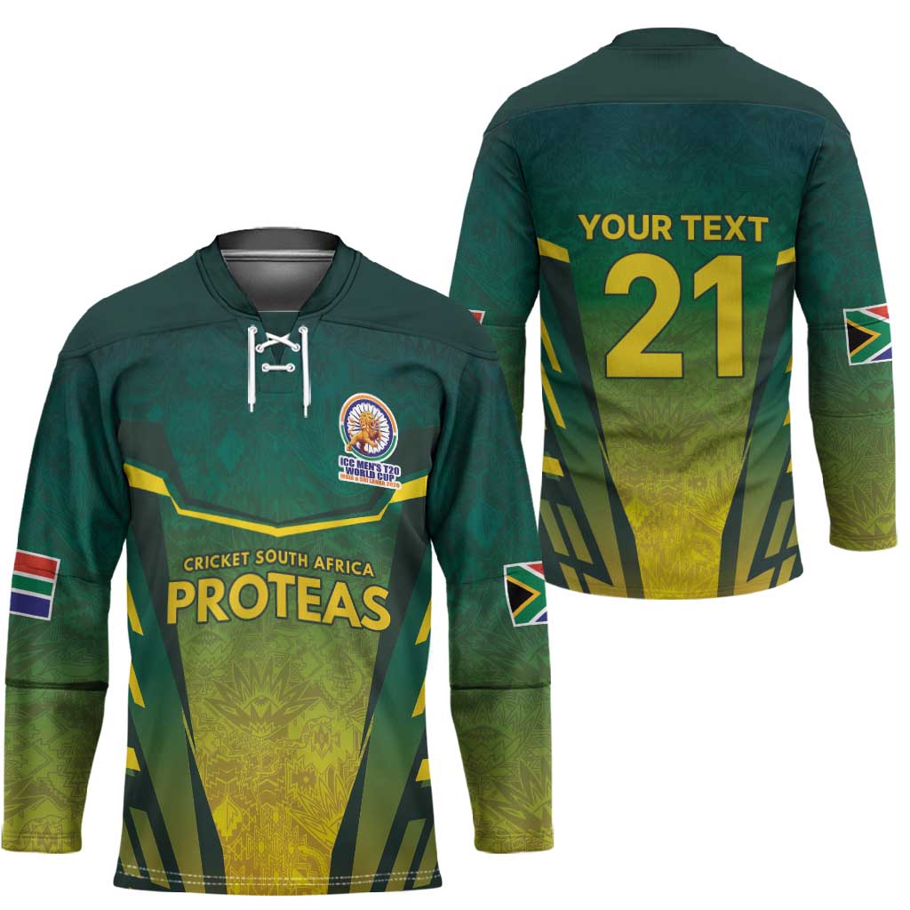 Custom South Africa Cricket Spirit 2026 Hockey Jersey World T20 Edition