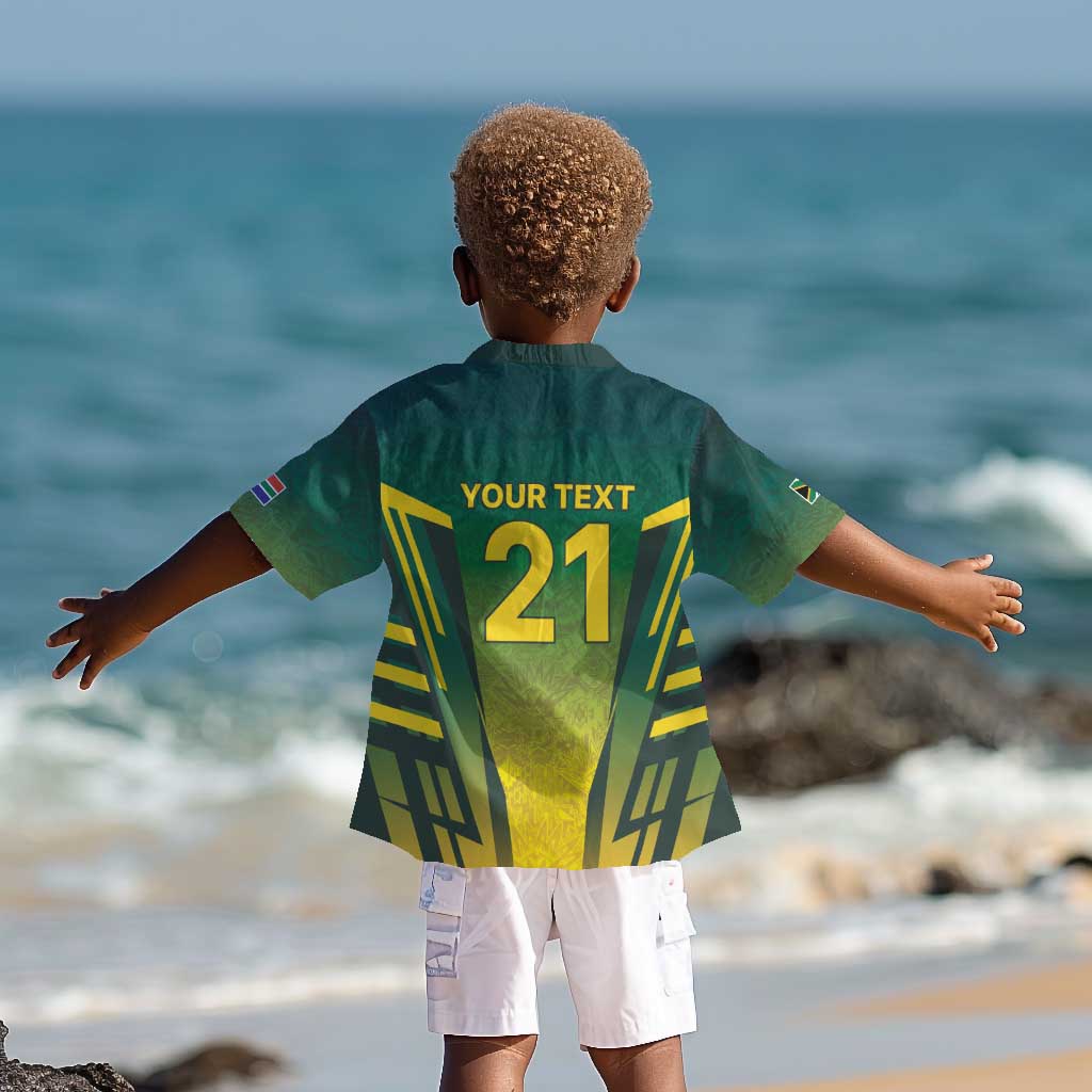 Custom South Africa Cricket Spirit 2026 Kid Hawaiian Shirt World T20 Edition - African Pride