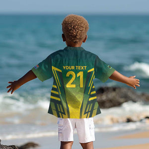 Custom South Africa Cricket Spirit 2026 Kid Hawaiian Shirt World T20 Edition - African Pride