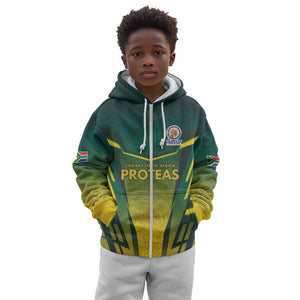 Custom South Africa Cricket Spirit 2026 Kid Hoodie World T20 Edition - African Pride