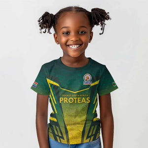 Custom South Africa Cricket Spirit 2026 Kid T shirt World T20 Edition - African Pride