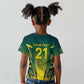 Custom South Africa Cricket Spirit 2026 Kid T shirt World T20 Edition - African Pride
