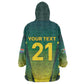 Custom South Africa Cricket Spirit 2026 Kid Wearable Blanket Hoodie World T20 Edition - African Pride