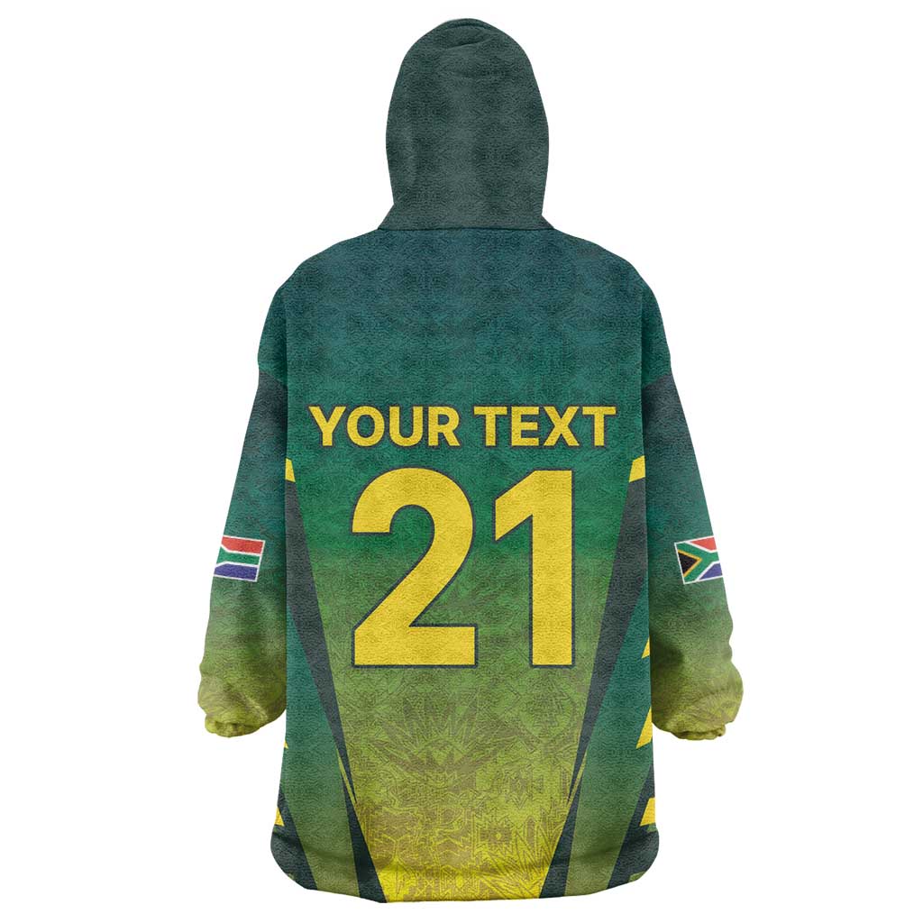 Custom South Africa Cricket Spirit 2026 Kid Wearable Blanket Hoodie World T20 Edition - African Pride