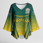 Custom South Africa Cricket Spirit 2026 Kimono Sleeve Blouse World T20 Edition