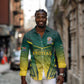 Custom South Africa Cricket Spirit 2026 Long Sleeve Button Shirt World T20 Edition - African Pride