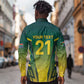 Custom South Africa Cricket Spirit 2026 Long Sleeve Button Shirt World T20 Edition - African Pride