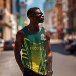 Custom South Africa Cricket Spirit 2026 Men Tank Top World T20 Edition - African Pride