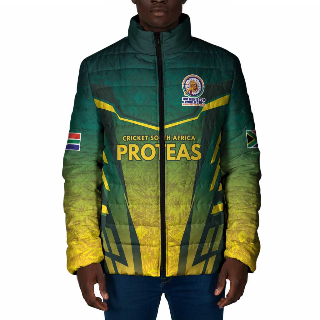 Custom South Africa Cricket Spirit 2026 Padded Jacket World T20 Edition