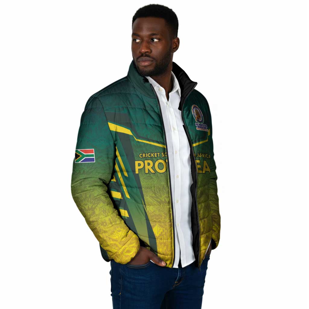 Custom South Africa Cricket Spirit 2026 Padded Jacket World T20 Edition