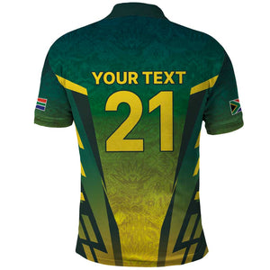Custom South Africa Cricket Spirit 2026 Polo Shirt World T20 Edition - African Pride