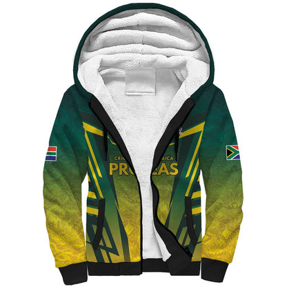Custom South Africa Cricket Spirit 2026 Sherpa Hoodie World T20 Edition - African Pride