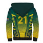 Custom South Africa Cricket Spirit 2026 Sherpa Hoodie World T20 Edition - African Pride