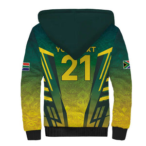 Custom South Africa Cricket Spirit 2026 Sherpa Hoodie World T20 Edition - African Pride