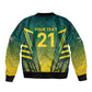 Custom South Africa Cricket Spirit 2026 Sleeve Zip Bomber Jacket World T20 Edition - African Pride