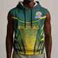 Custom South Africa Cricket Spirit 2026 Sleeveless Hoodie World T20 Edition - African Pride
