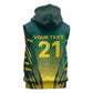 Custom South Africa Cricket Spirit 2026 Sleeveless Zip Hoodie World T20 Edition - African Pride