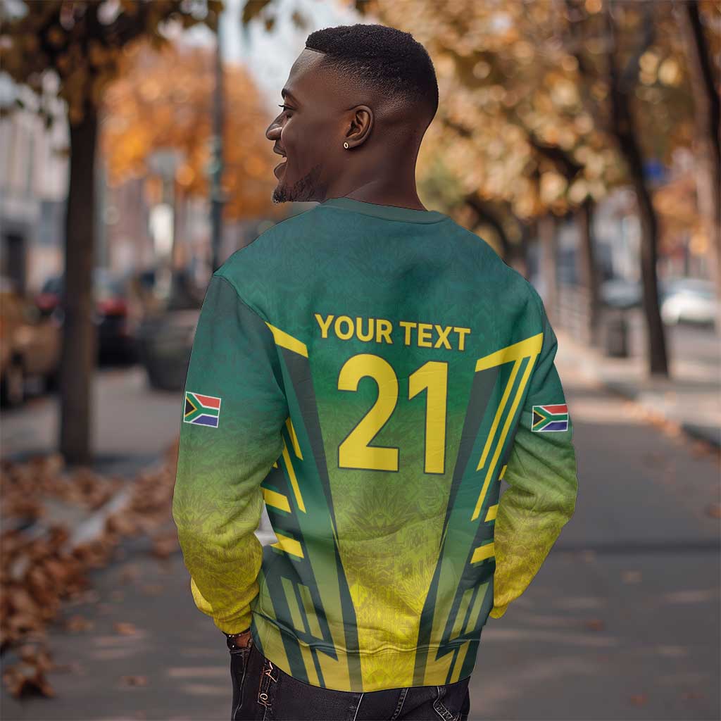 Custom South Africa Cricket Spirit 2026 Sweatshirt World T20 Edition - African Pride