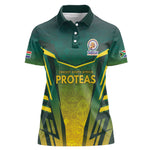 Custom South Africa Cricket Spirit 2026 Women Polo Shirt World T20 Edition - African Pride