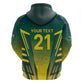 Custom South Africa Cricket Spirit 2026 Zip Hoodie World T20 Edition - African Pride