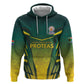 Custom South Africa Cricket Spirit 2026 Zip Hoodie World T20 Edition - African Pride