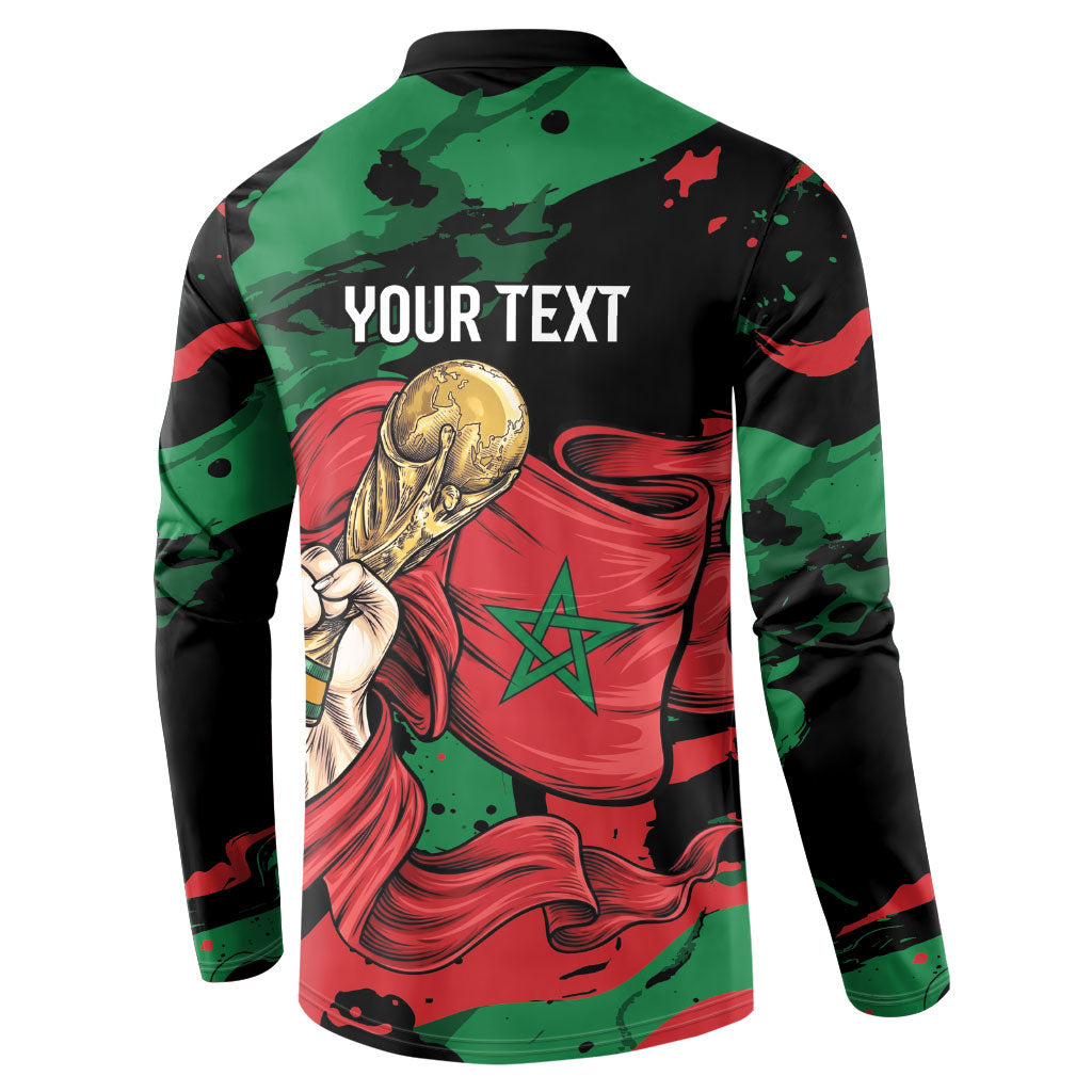 Personalized Morocco From Atlas To Victory Button Sweatshirt Atlas Lions World Football Supporter Edition