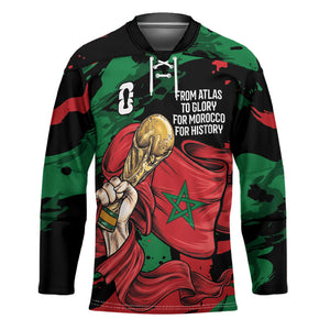 Personalized Morocco From Atlas To Victory Hockey Jersey Atlas Lions World Football Supporter Edition