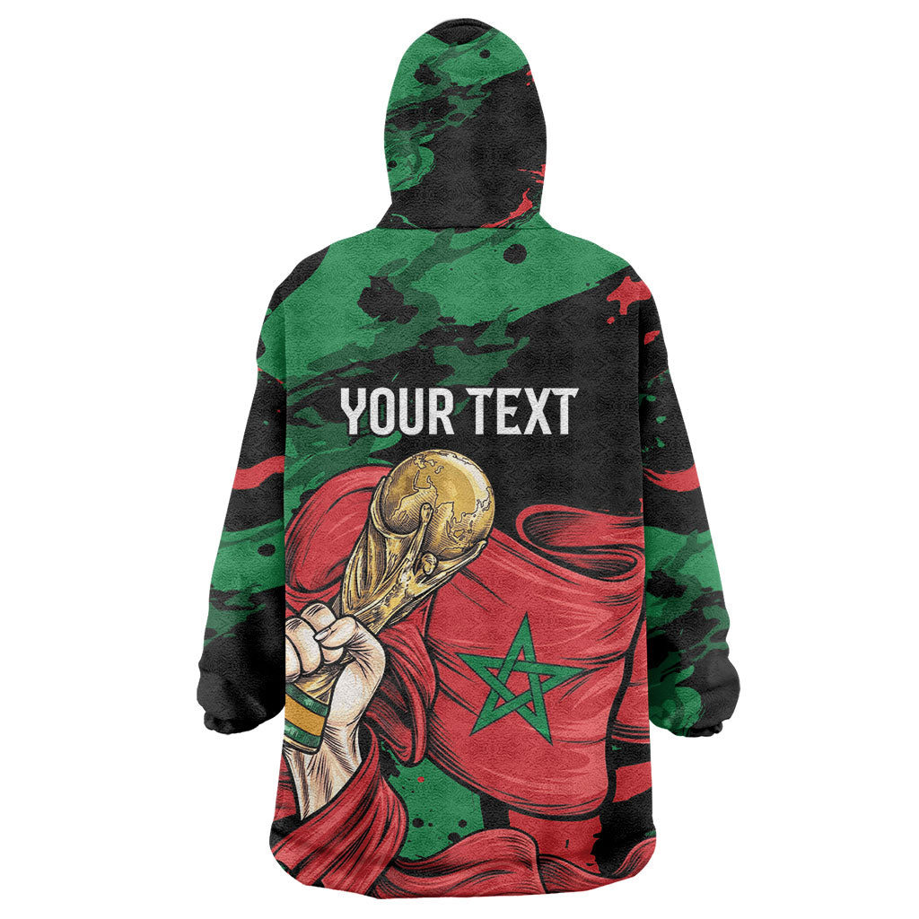 Personalized Morocco From Atlas To Victory Kid Wearable Blanket Hoodie Atlas Lions World Football Supporter Edition