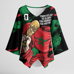 Personalized Morocco From Atlas To Victory Kimono Sleeve Blouse Atlas Lions World Football Supporter Edition