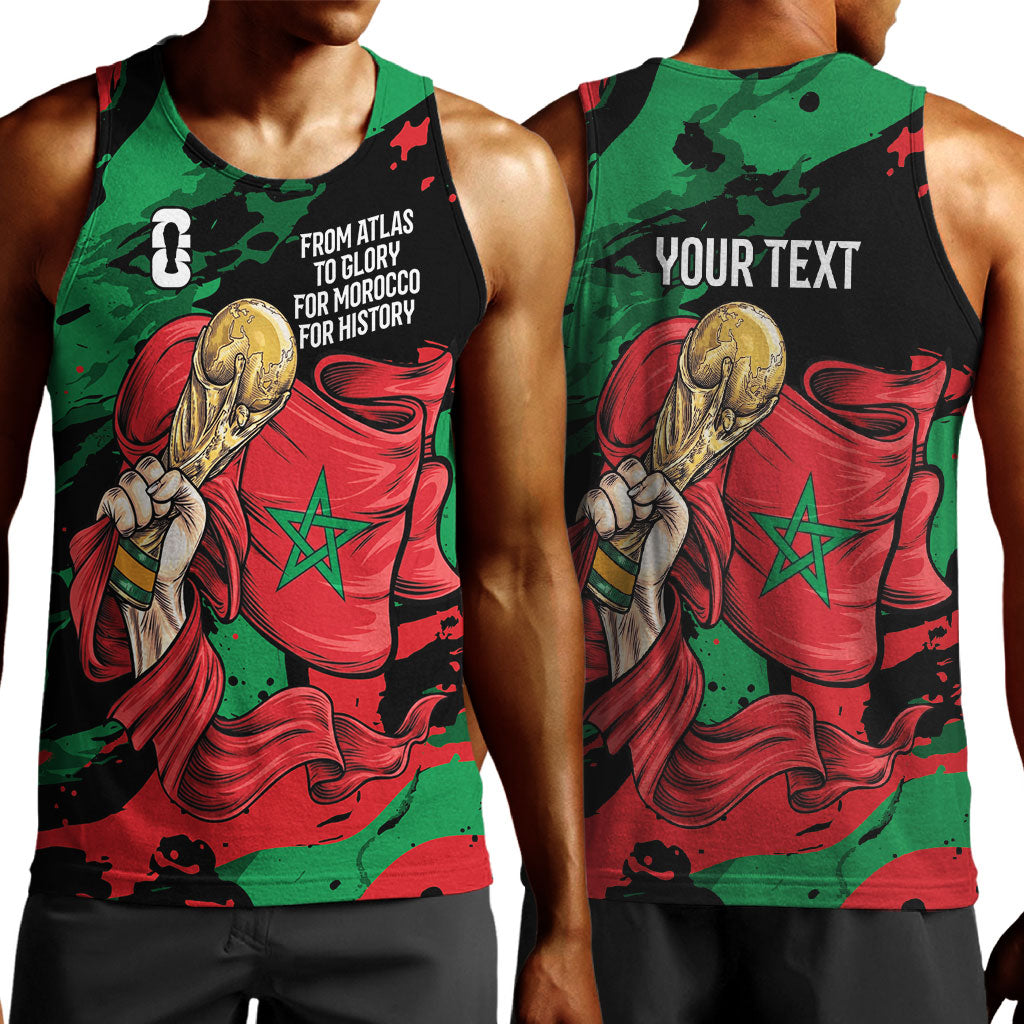 Personalized Morocco From Atlas To Victory Men Tank Top Atlas Lions World Football Supporter Edition