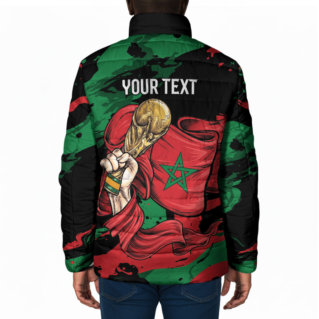 Personalized Morocco From Atlas To Victory Padded Jacket Atlas Lions World Football Supporter Edition
