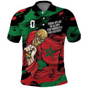 Personalized Morocco From Atlas To Victory Polo Shirt Atlas Lions World Football Supporter Edition