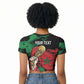 Personalized Morocco From Atlas To Victory Raglan Cropped T shirt Atlas Lions World Football Supporter Edition