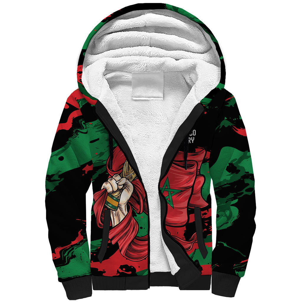 Personalized Morocco From Atlas To Victory Sherpa Hoodie Atlas Lions World Football Supporter Edition
