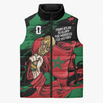 Personalized Morocco From Atlas To Victory Sleeveless Puffer Jacket Atlas Lions World Football Supporter Edition