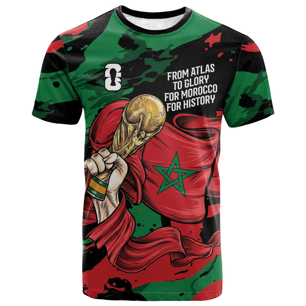 Personalized Morocco From Atlas To Victory T shirt Atlas Lions World Football Supporter Edition
