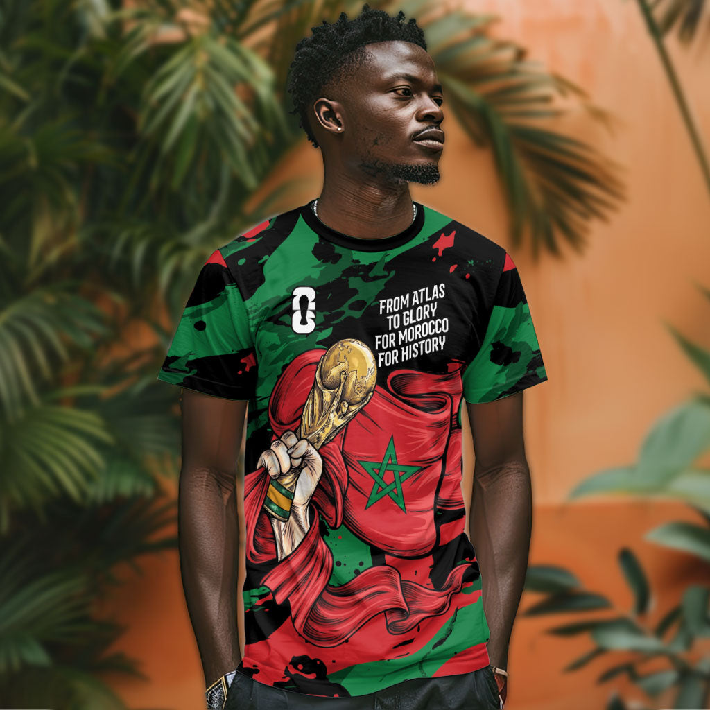 Personalized Morocco From Atlas To Victory T shirt Atlas Lions World Football Supporter Edition