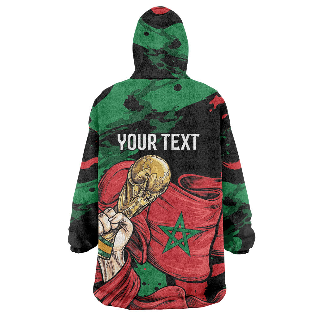 Personalized Morocco From Atlas To Victory Wearable Blanket Hoodie Atlas Lions World Football Supporter Edition