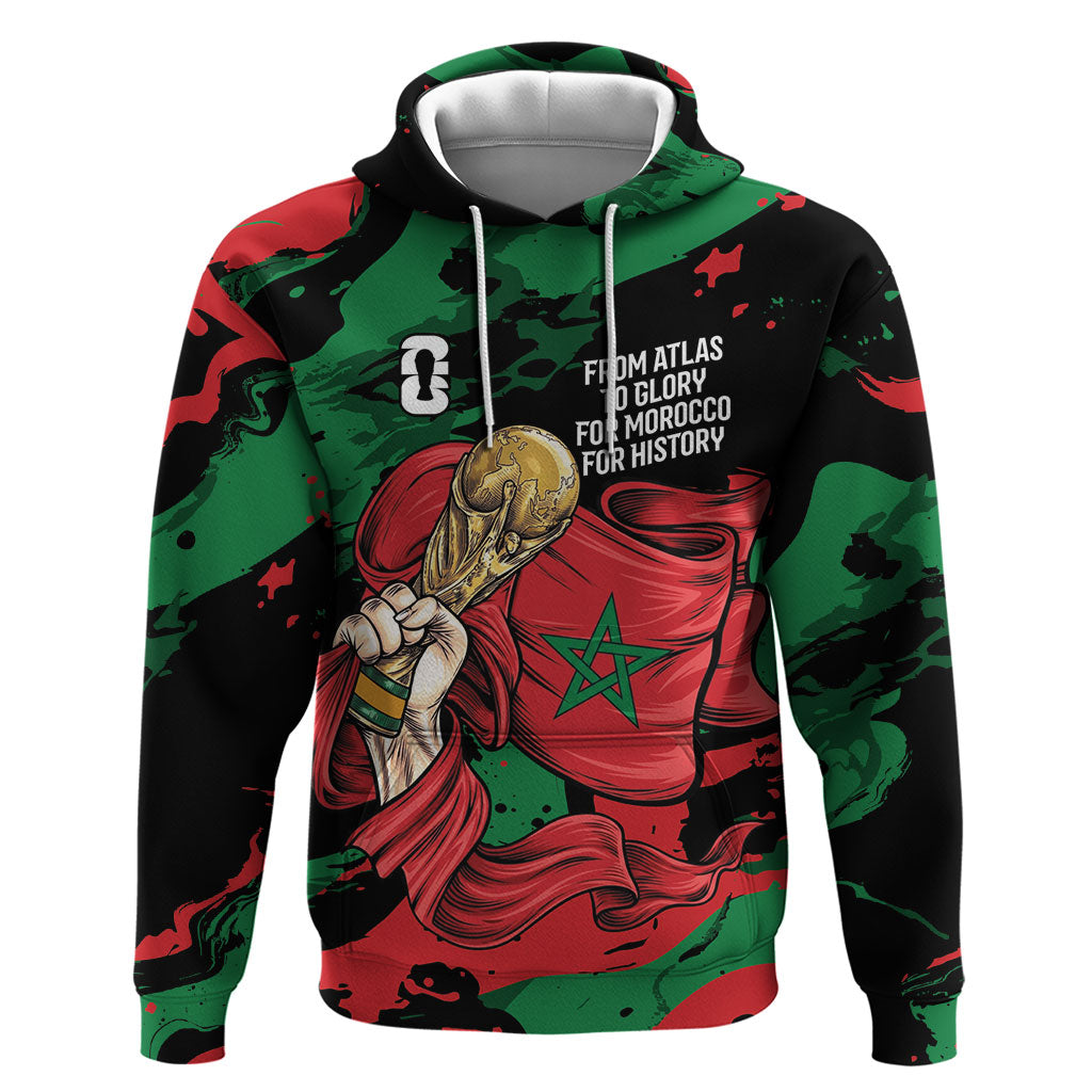 Personalized Morocco From Atlas To Victory Zip Hoodie Atlas Lions World Football Supporter Edition