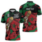 Personalized Morocco From Atlas To Victory Zipper Polo Shirt Atlas Lions World Football Supporter Edition