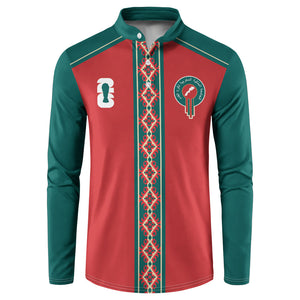 Custom Morocco Heritage Zellige Pattern Button Sweatshirt Atlas Lions World Football Supporter Edition