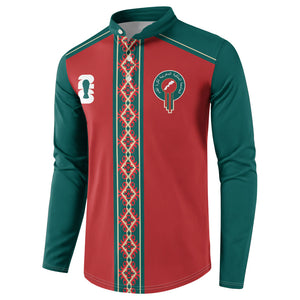 Custom Morocco Heritage Zellige Pattern Button Sweatshirt Atlas Lions World Football Supporter Edition