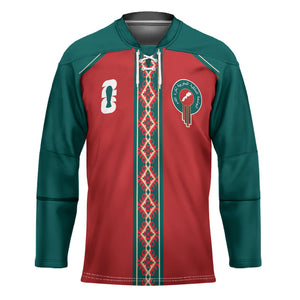Custom Morocco Heritage Zellige Pattern Hockey Jersey Atlas Lions World Football Supporter Edition