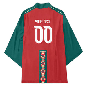 Custom Morocco Heritage Zellige Pattern Kimono Atlas Lions World Football Supporter Edition