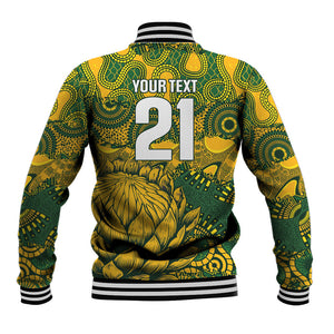 2026 Autumn Rugby Nations South Africa Custom Baseball Jacket Indigenous Tribal Patchwork Motif