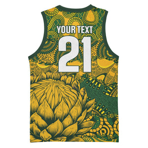 2026 Autumn Rugby Nations South Africa Custom Basketball Jersey Indigenous Tribal Patchwork Motif