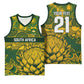2026 Autumn Rugby Nations South Africa Custom Basketball Jersey Indigenous Tribal Patchwork Motif