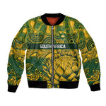 2026 Autumn Rugby Nations South Africa Custom Bomber Jacket Indigenous Tribal Patchwork Motif